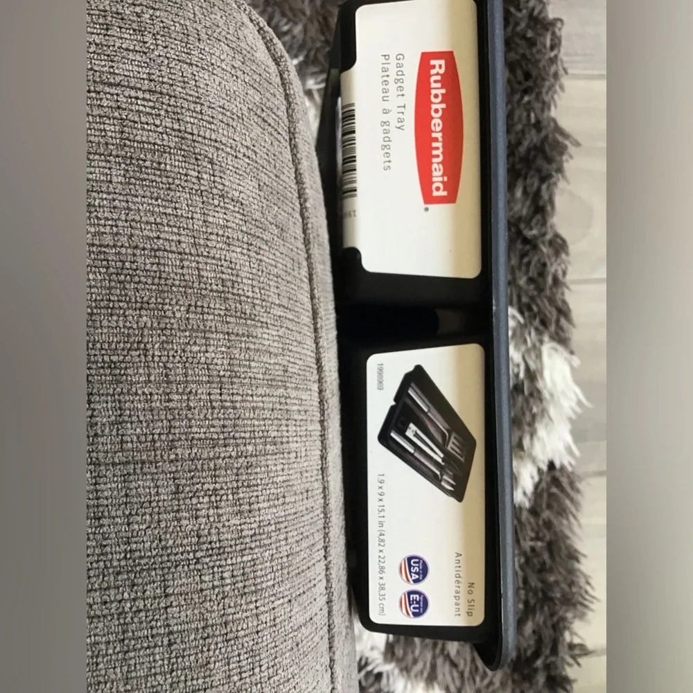Rubbermaid Black and gray Drawer Organizer 2 compartment Set of 3